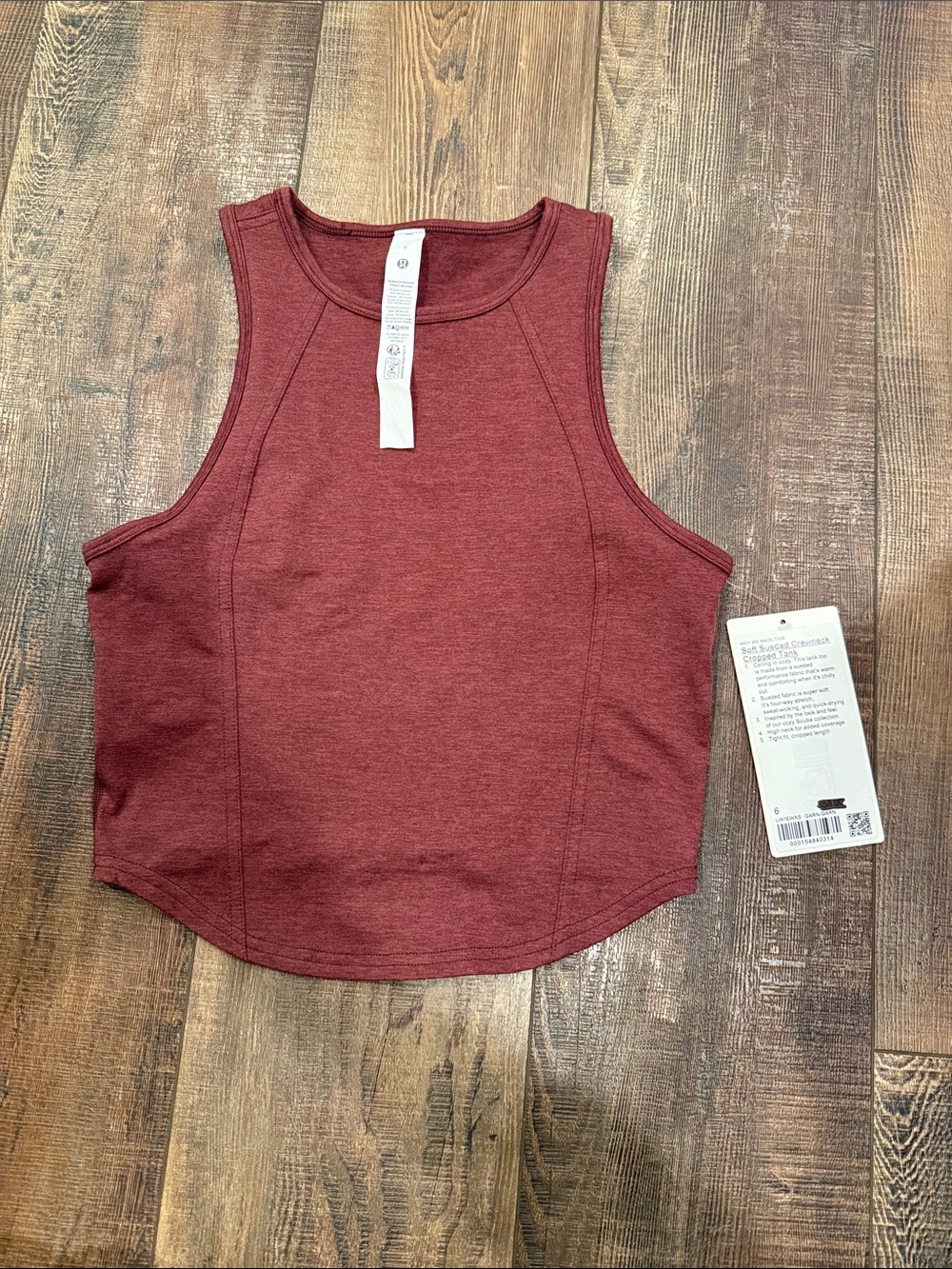 Lululemon Soft Sueded Crew Neck Cropped Tank